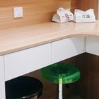 Height Adjustable Modern Dining Chair | Acrylic and Steel Bar Stool