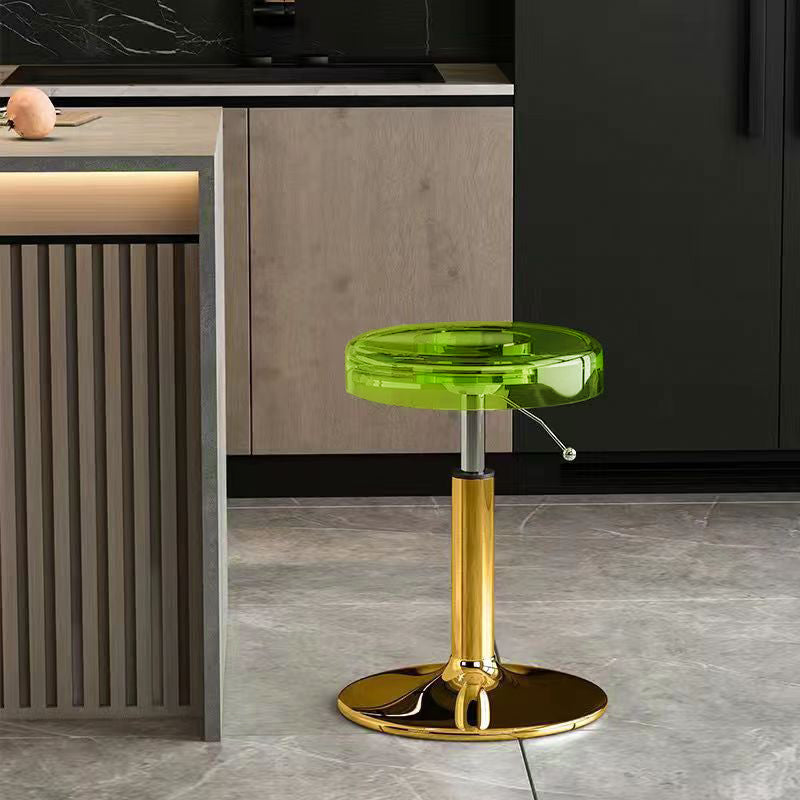 Height Adjustable Modern Dining Chair | Acrylic and Steel Bar Stool