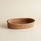 Natural Harmony Handwoven Rattan Serving Basket
