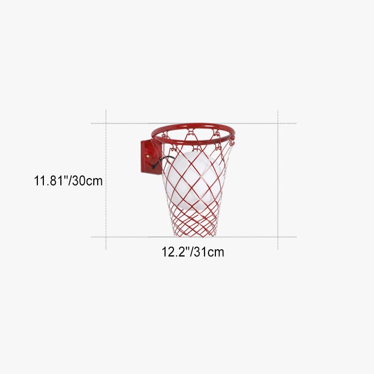 Art Deco Wall Light for Kids' Rooms – Playful Basketball Design
