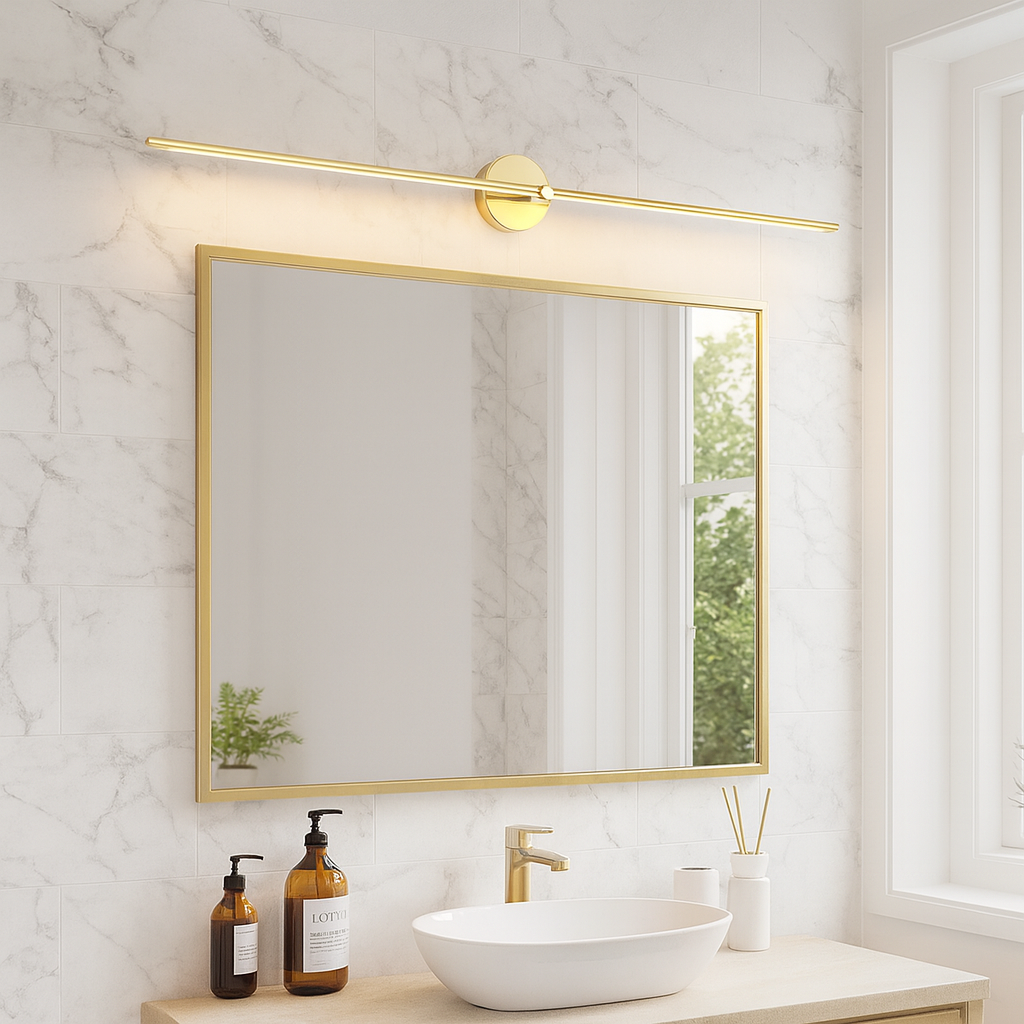 Wall Light for Bathroom - Stylish Metal Bar Fixture