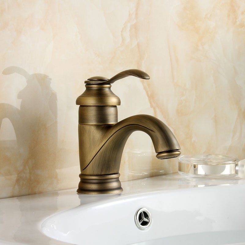 Leak-Proof Bathroom Mixer Tap in Antique Brass – Stylish Upgrade for Modern Spaces