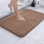 Non-Slip Backed Plush Bath Mat for Bathroom Comfort