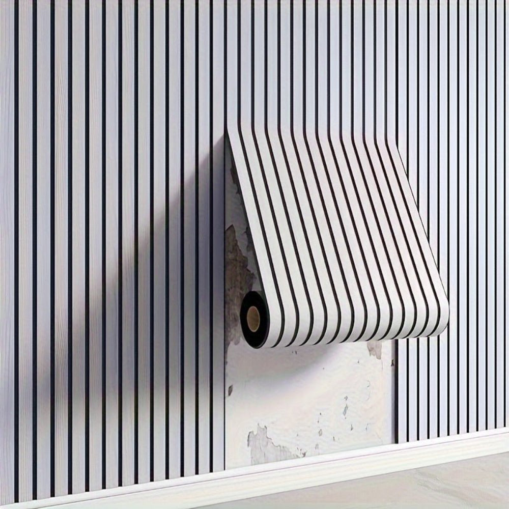 Self-Adhesive PVC Wall Panels with 3D Wood Design for Home Decoration