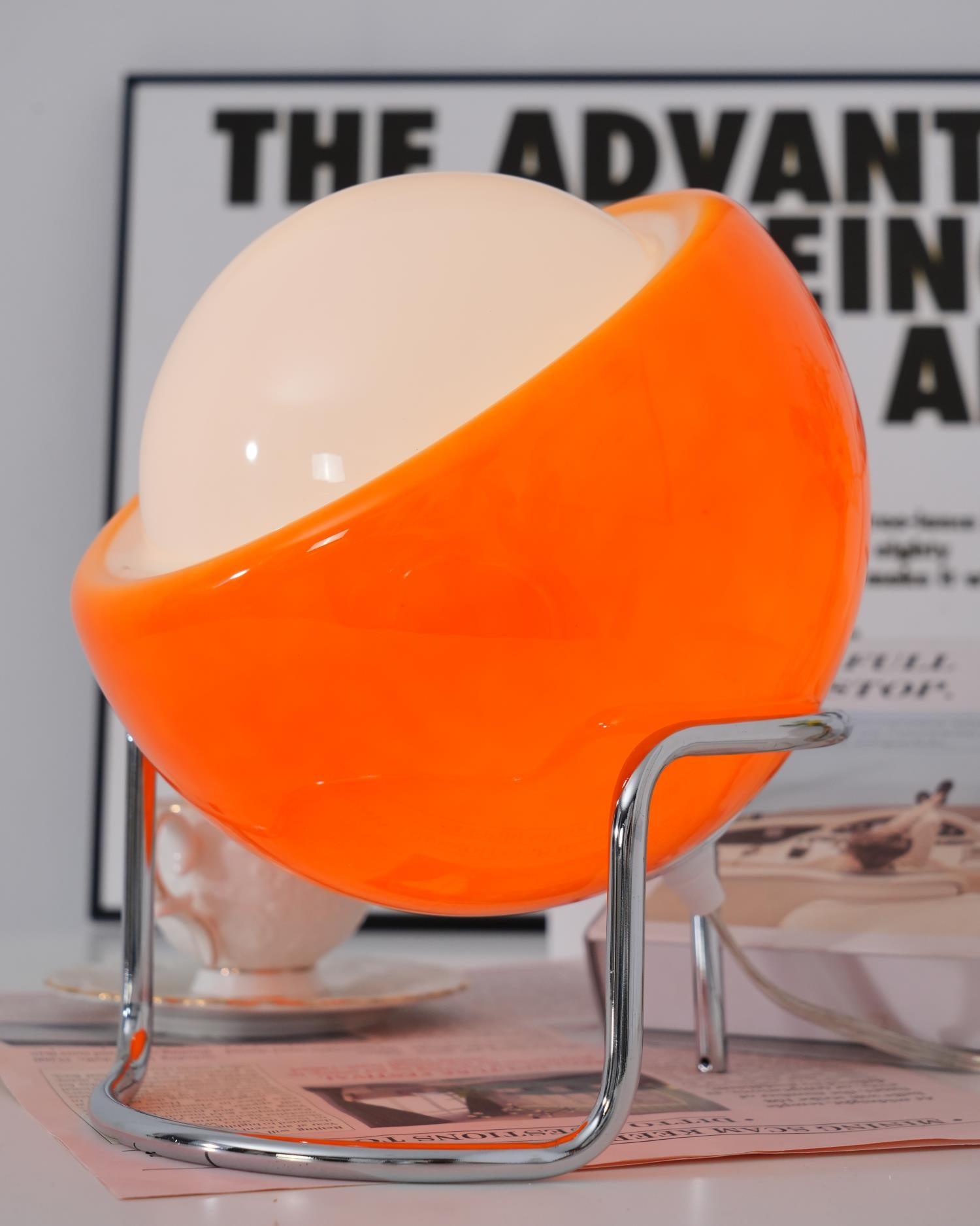 Metal Framed Table Lamp with Glass Effect in Bauhaus Design