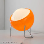 Metal Framed Table Lamp with Glass Effect in Bauhaus Design