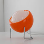Metal Framed Table Lamp with Glass Effect in Bauhaus Design