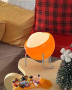Metal Framed Table Lamp with Glass Effect in Bauhaus Design