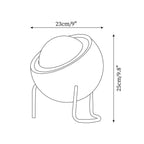 Metal Framed Table Lamp with Glass Effect in Bauhaus Design