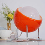 Metal Framed Table Lamp with Glass Effect in Bauhaus Design