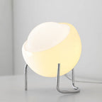Metal Framed Table Lamp with Glass Effect in Bauhaus Design