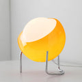 Metal Framed Table Lamp with Glass Effect in Bauhaus Design