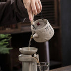 Rustic Elegance Handcrafted Japanese-Style Teapot