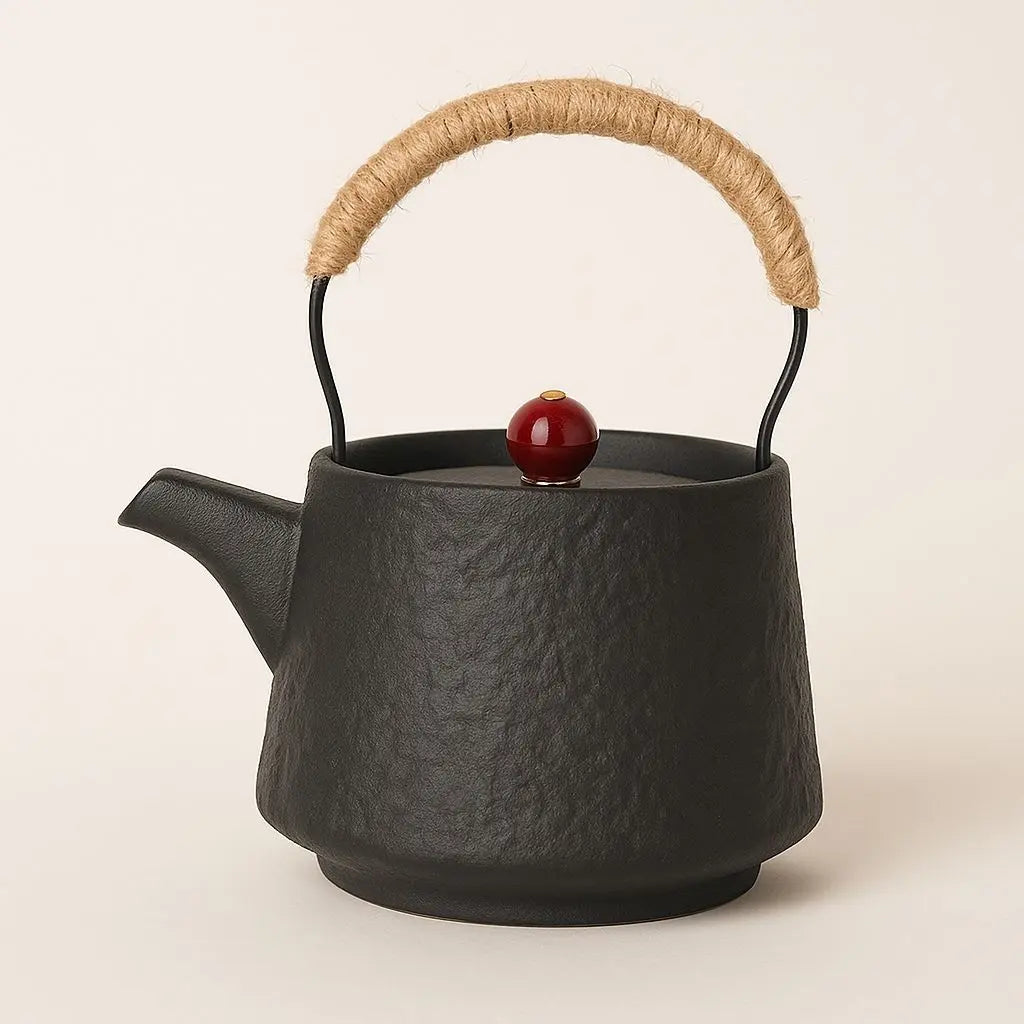 Rustic Elegance Handcrafted Japanese-Style Teapot