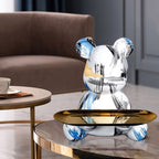 Resin Art Decor Table Tray – Unique Bear Graffiti Sculpture for Home & Office