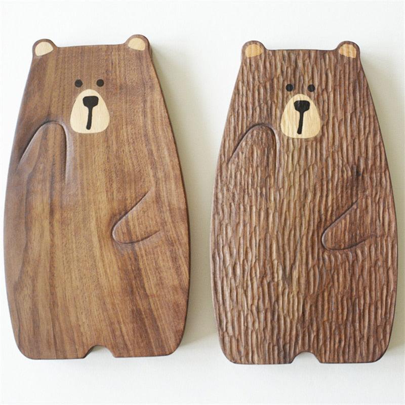 Charming Bear-Shaped Wooden Serving Board - Ideal for Entertaining