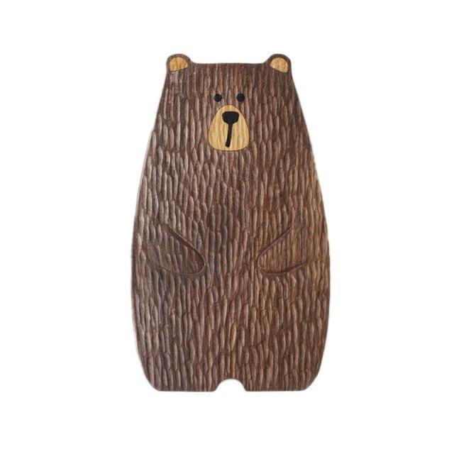 Charming Bear-Shaped Wooden Serving Board - Ideal for Entertaining