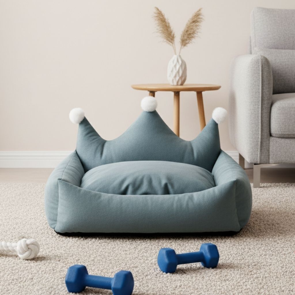 Regal Retreat Pet Bed with Luxurious Cushioning