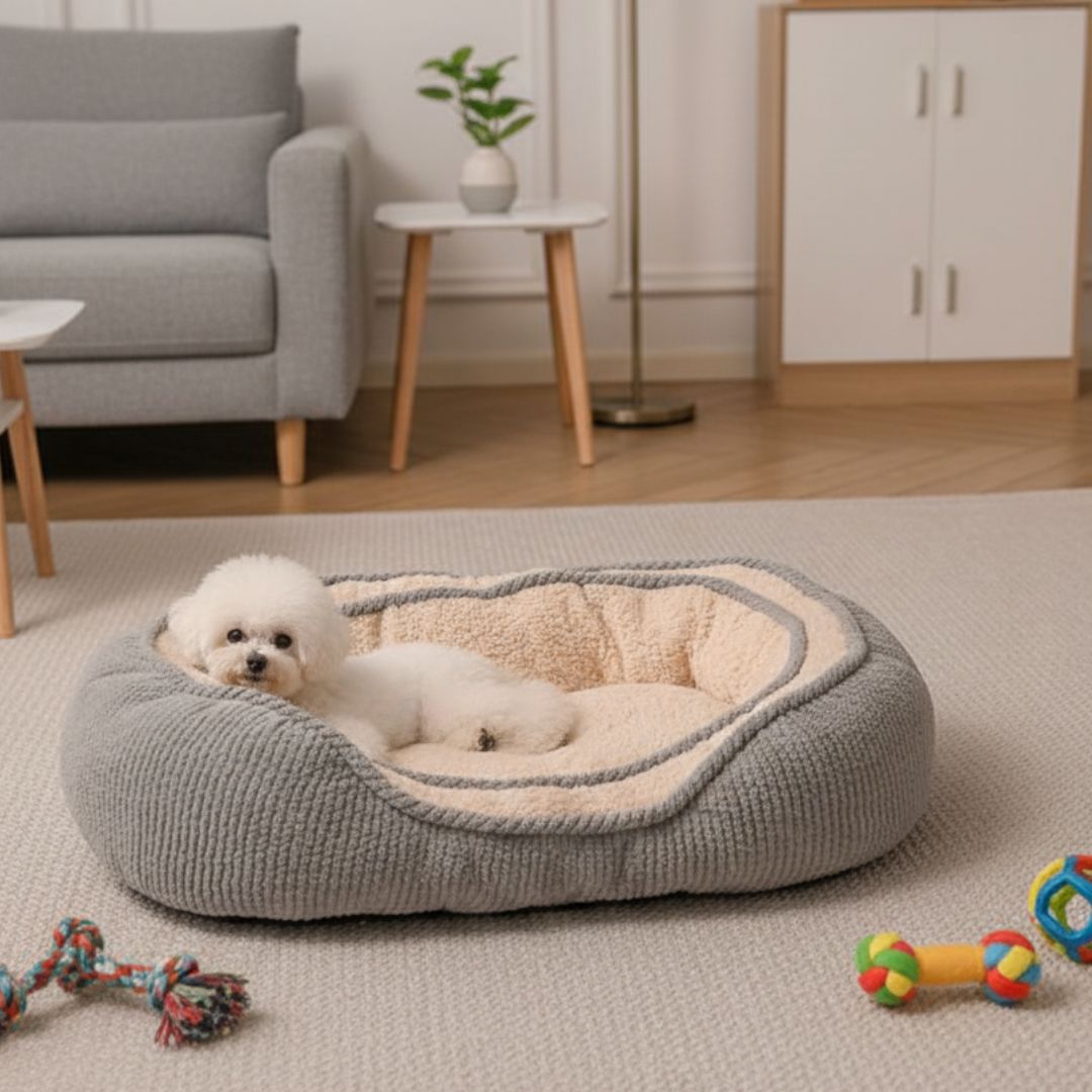 Year-Round Comfort Dog Bed for Small to Medium Dogs