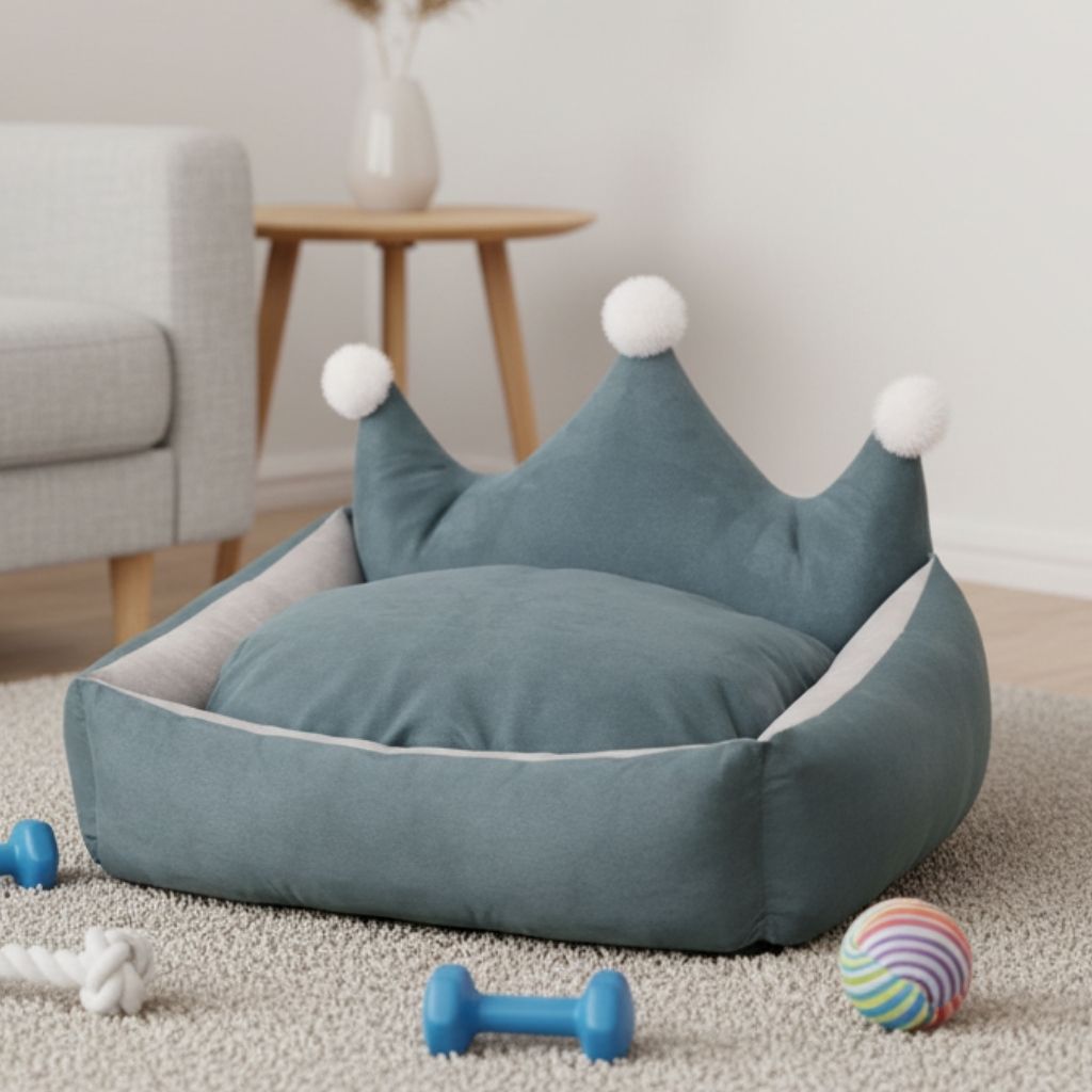 Regal Retreat Pet Bed with Luxurious Cushioning