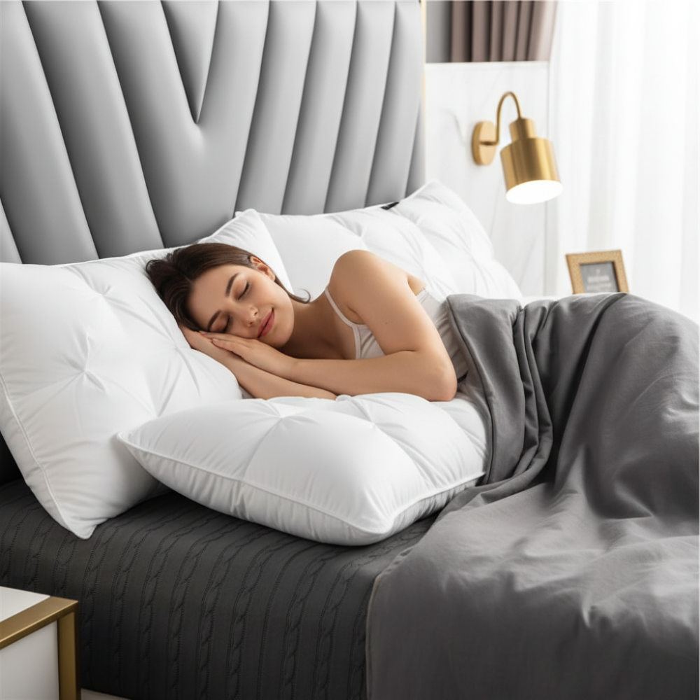 Neck Support Pillow – Down Alternative for Comfortable Sleep