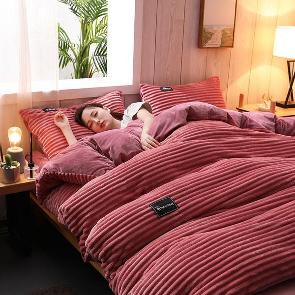 Cozy Warm Corduroy Velvet Bedding Set – Modern Bedroom Essentials