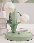 Floral Indoor Table Lamp – Elegant Orchid Design