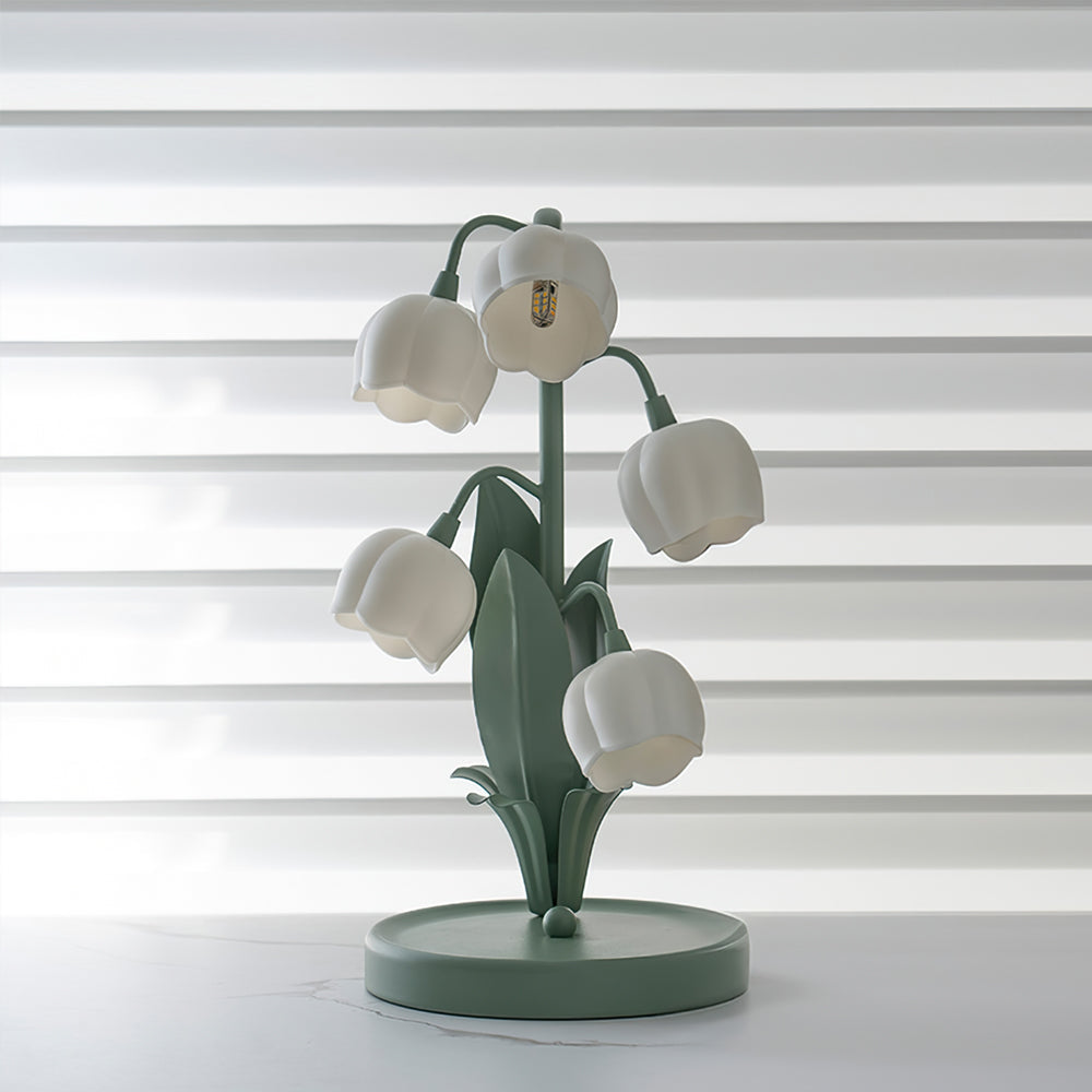 Floral Indoor Table Lamp – Elegant Orchid Design