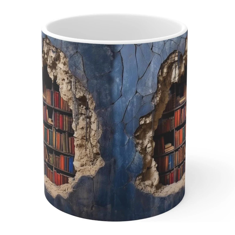 Literary Haven Mug - Your Bookshelf Companion
