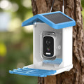 Smart Outdoor Bird Feeder Camera with Solar-Powered Roof