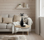 Candle Holder in Black Cat Shape – Metal Decoration for Small Candles