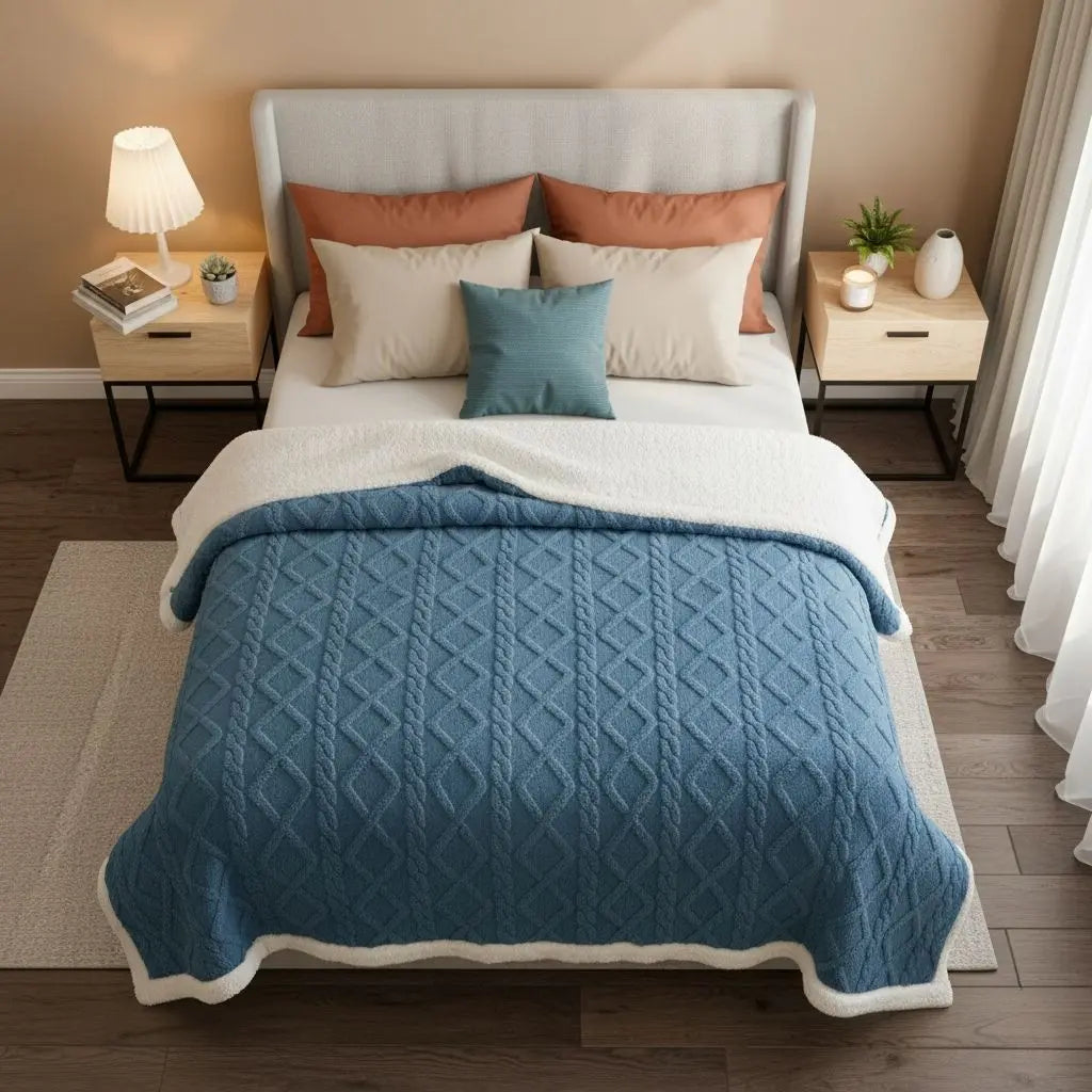 CozySoft Plush Layered Comfort Throw Blanket