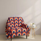 Vibrant Spectrum Knitted Throw Blanket