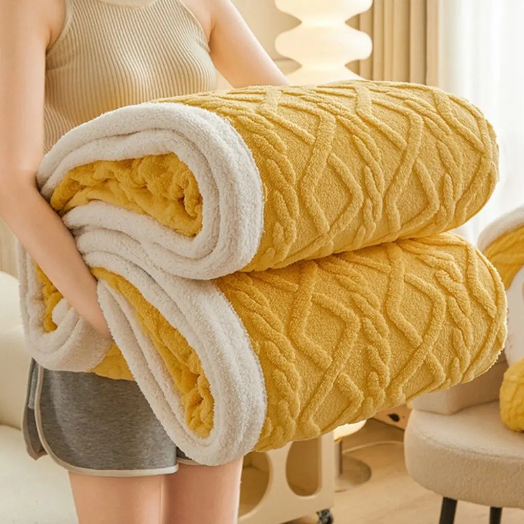 CozySoft Plush Layered Comfort Throw Blanket