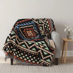 Vivid Geometric Cotton Throw for Stylish Living