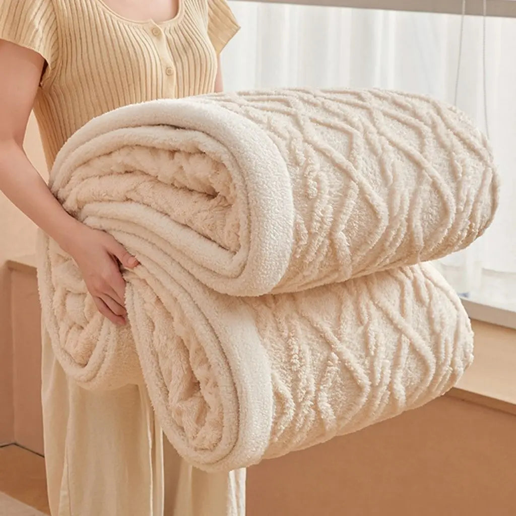 CozySoft Plush Layered Comfort Throw Blanket