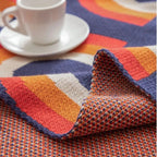 Vibrant Spectrum Knitted Throw Blanket
