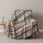 Vivid Geometric Cotton Throw for Stylish Living