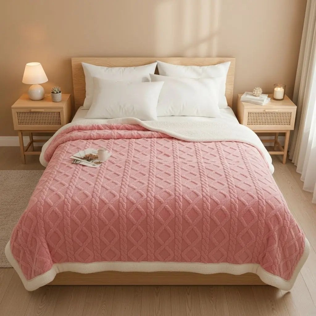 CozySoft Plush Layered Comfort Throw Blanket