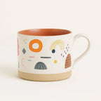 Floral Elegance Stoneware Coffee Mug
