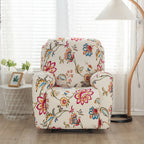 Stretchy Fabric Recliner Cover with Side Pockets - Durable Design