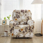 Stretchy Fabric Recliner Cover with Side Pockets - Durable Design