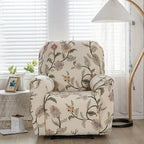 Stretchy Fabric Recliner Cover with Side Pockets - Durable Design