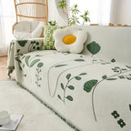 Reversible Microfiber Sofa Cover – Botanical Garden Design
