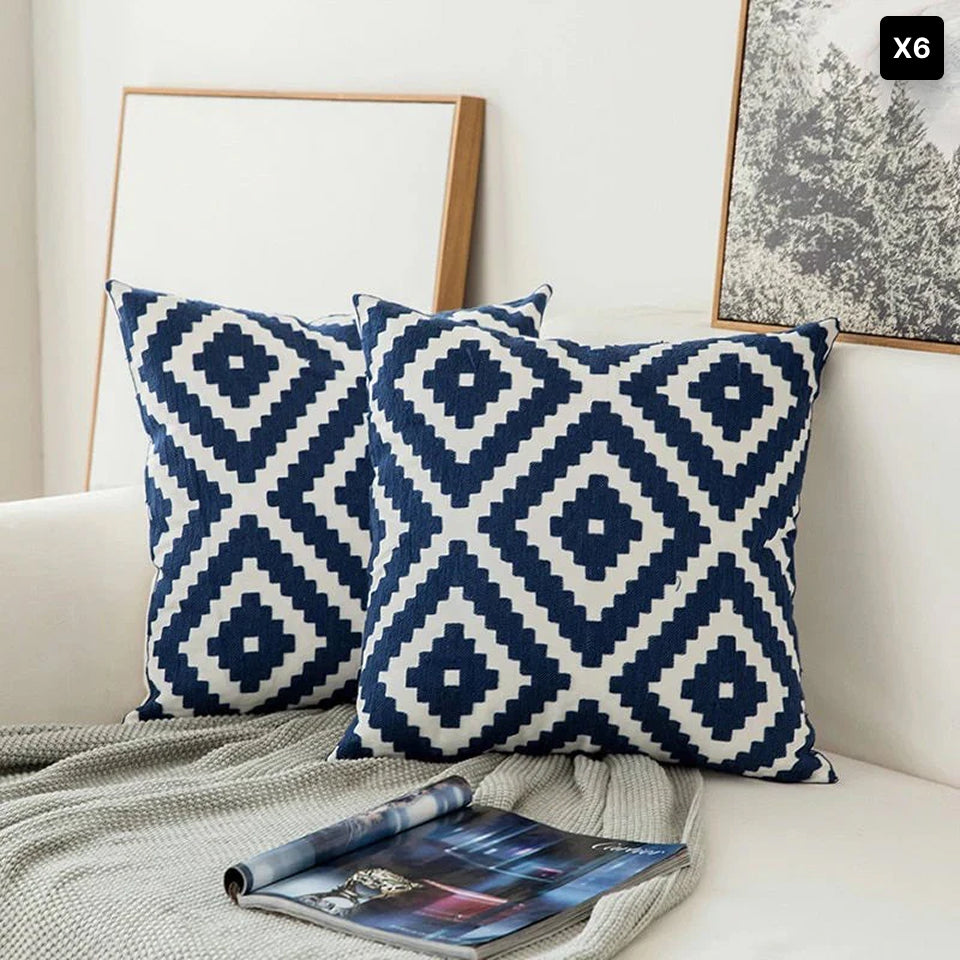 Stylish Home Decor Cushion – Soft Blue Throw Pillow, 17.72 x 17.72 inches