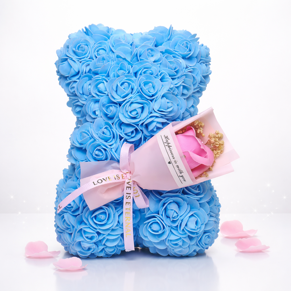 Artificial Flower Rose Bear for Table Decoration - Valentine's Gift