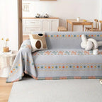 Non-Slip Bohemian Style Sofa Cover – Durable Microfiber Blend