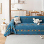 Non-Slip Bohemian Style Sofa Cover – Durable Microfiber Blend