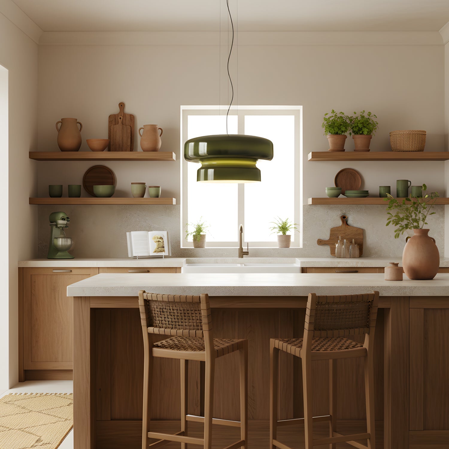 Stylish Glass Pendant Light for Contemporary Kitchen Areas