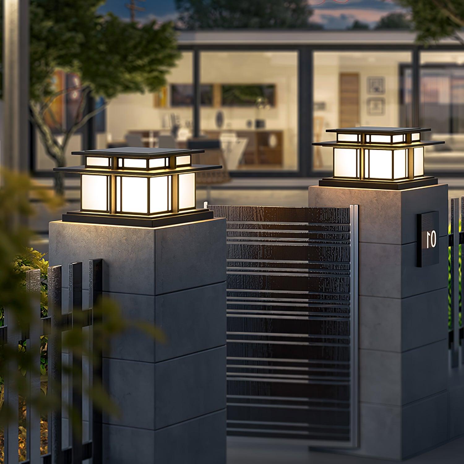 Elegant Outdoor Pillar Light - Sturdy Design for Garden & Pathways